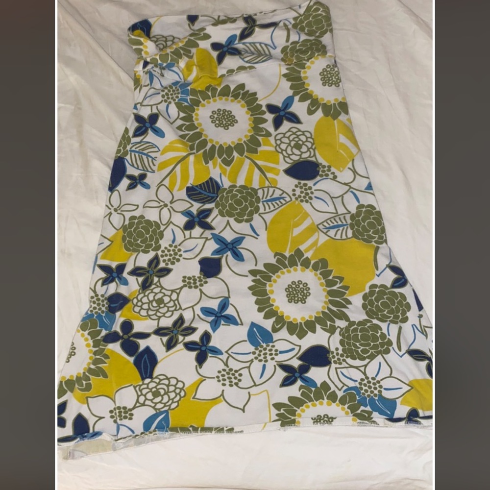 Y2k vintage floral midi skirt